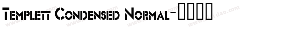 Templett Condensed Normal字体转换